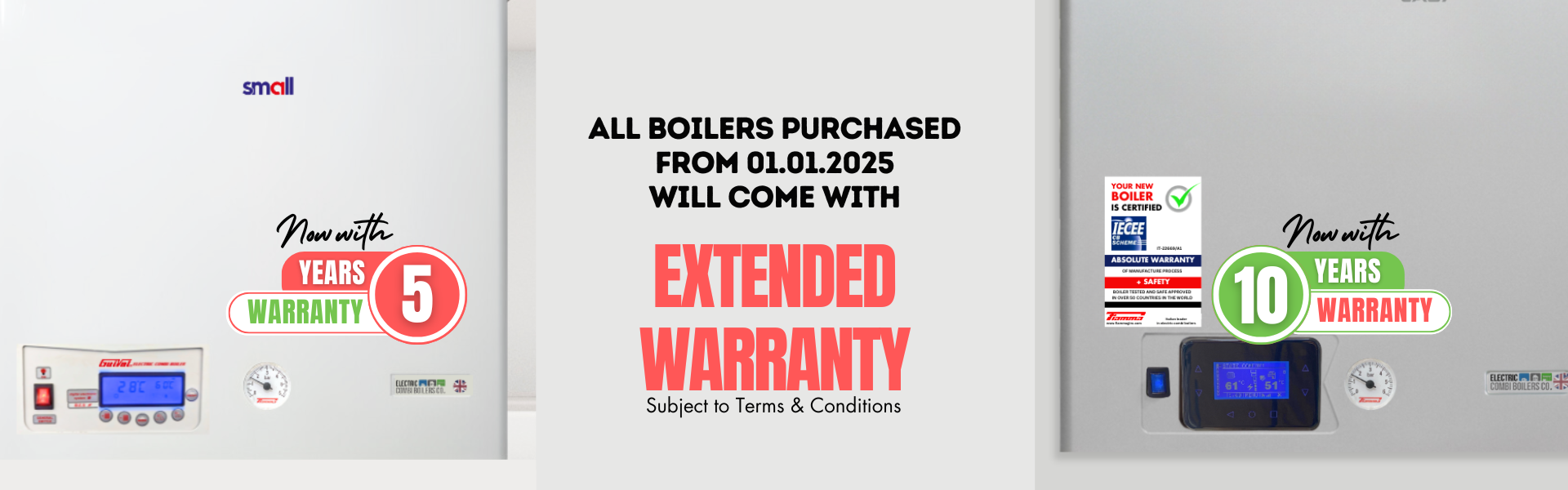 Boilers purchased from 01.01.2025 come with an extended manufacturer warranty
