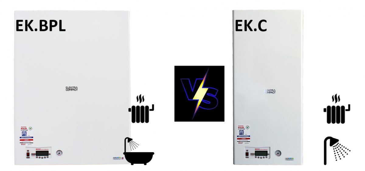 Electric combi boiler hot water difference between EK.BPL and EK.C models
