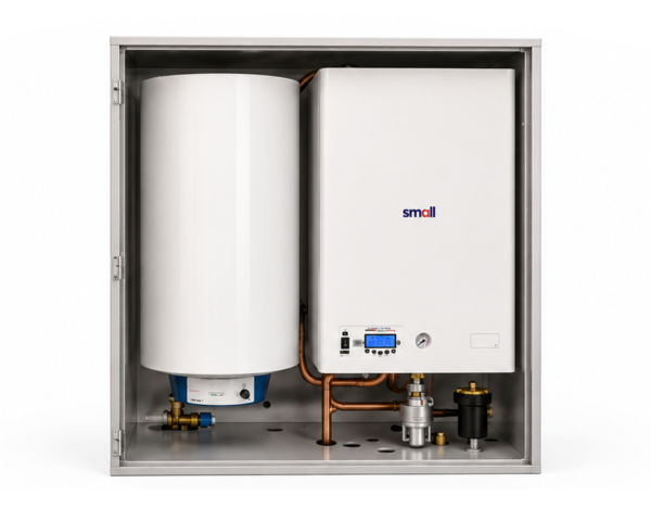 Guival Small.CxINSIDE 12kW – Electric Combi Boiler for outdoor installation with storage tank for central heating, shower & bath